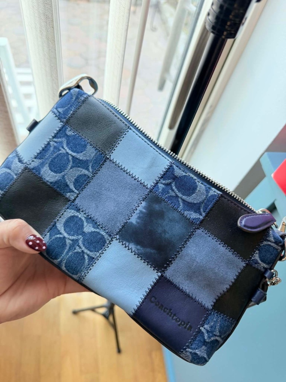 Coach Ergo Patchwork Blue Leather & Denim shoulder bag